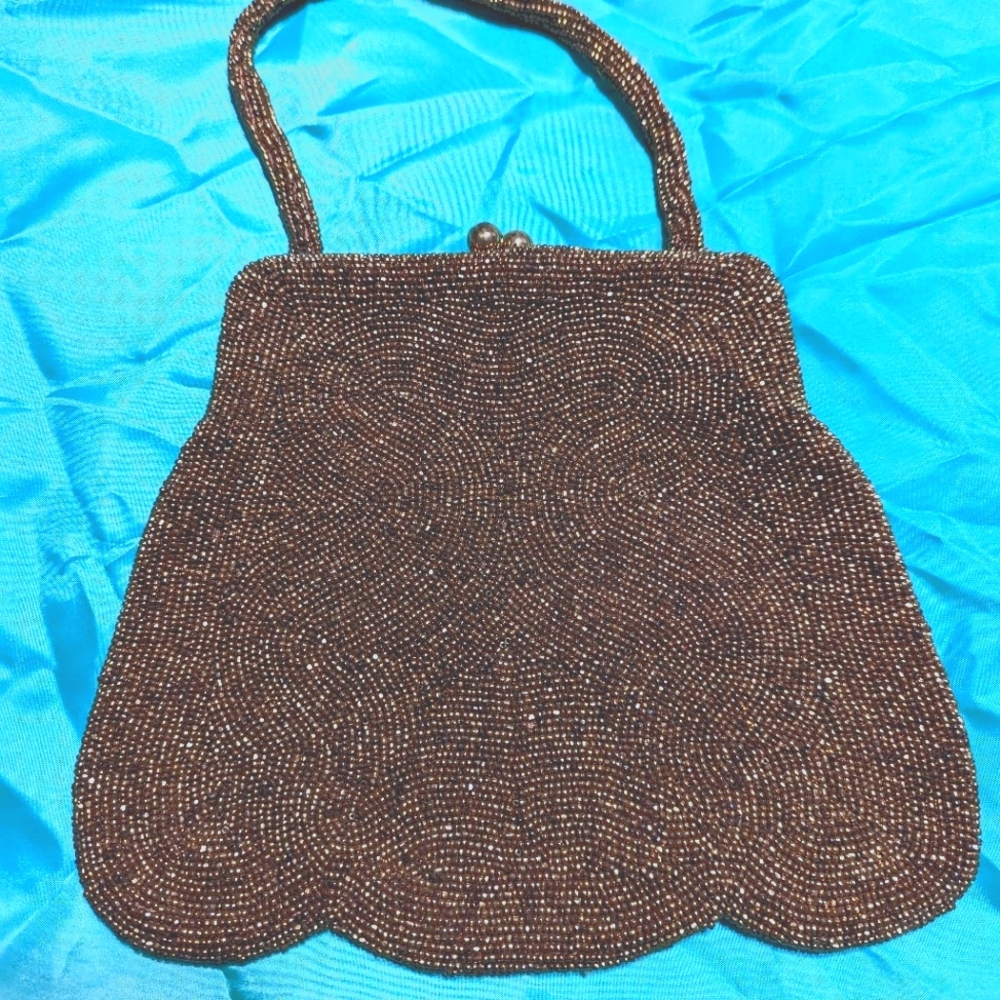 1930's copper beaded clutch